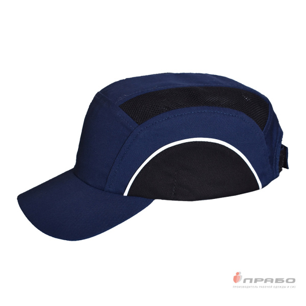 Каскетка защитная с вставкой из ABS-пластика и СОП синяя