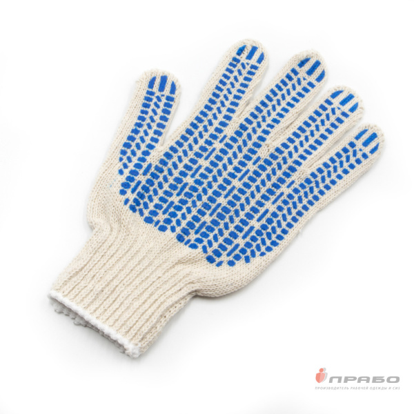 Перчатки х/б с ПВХ-покрытием "Протектор" (7,5 класс) Люкс