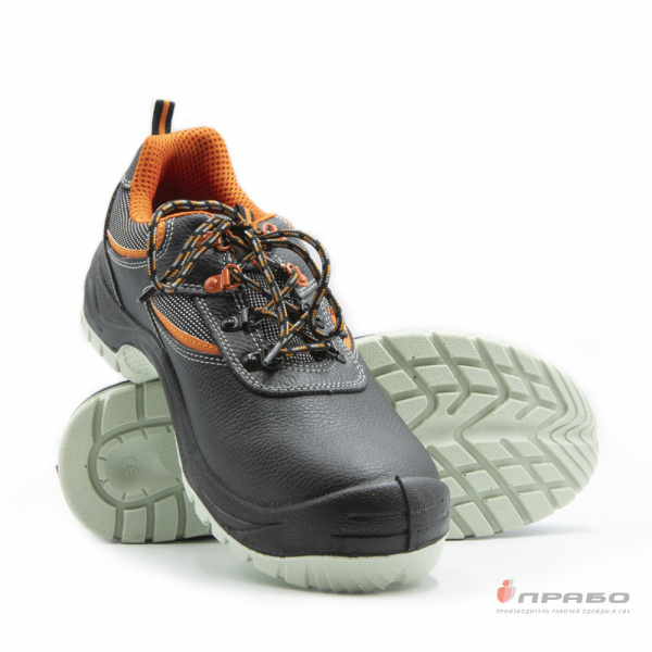 Полуботинки кожаные "Скорпион-Премиум-1302ПК" с подошвой ПУ/ТПУ и КП чёрные