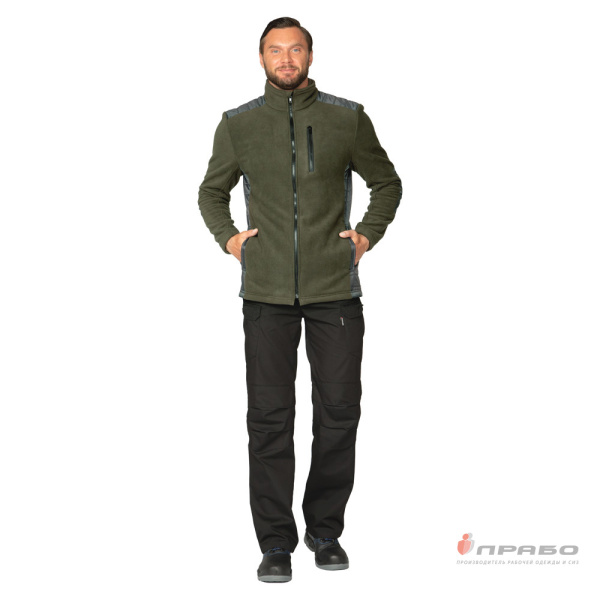 Куртка "Кеми" флисовая без капюшона хаки