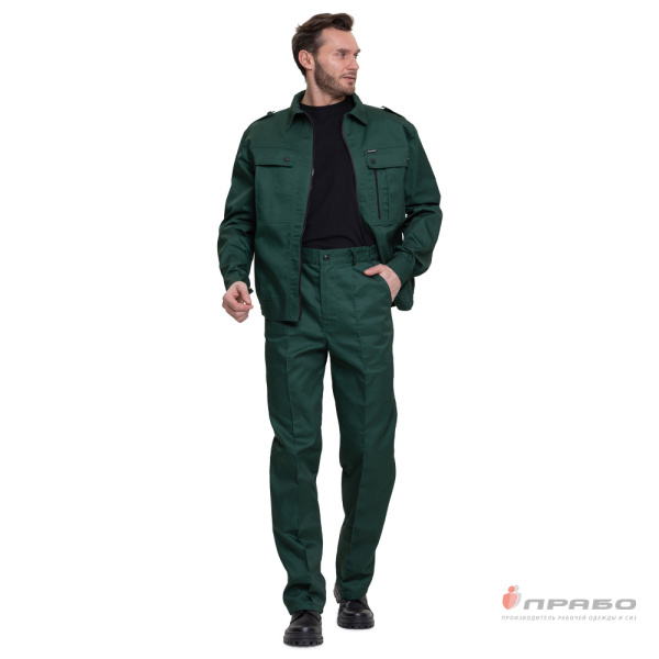 Костюм мужской "Ясон" зелёный для сотрудников охранных предприятий (куртка и брюки)