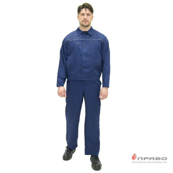 Костюм мужской "Сталкер" тёмно-синий (куртка и полукомбинезон)