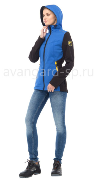 Куртка женская софтшелл "Тайм" с капюшоном