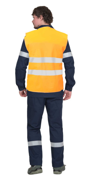 Жилет сигнальный SIRIUS кл.1, 2 СОП (трик.100 гр/м2) оранжевый (ЧЗ)