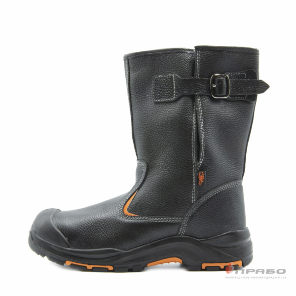 Сапоги "Скорпион Премиум 1304.2ПК" с подошвой ПУ/нитрил с КП чёрные (натуральный мех)