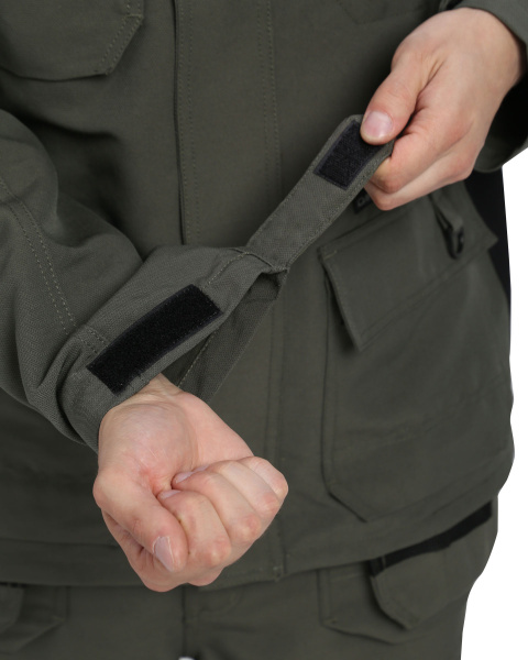 Костюм СИРИУС-ТРИТОН куртка, брюки хаки с черным тк.Кошачий глаз