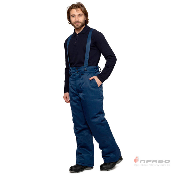 Брюки мужские утеплённые "Стандарт" тёмно-синие