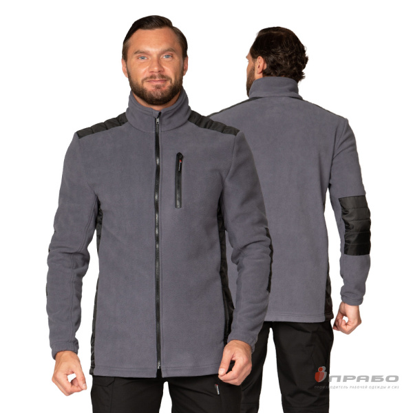 Куртка "Кеми" флисовая без капюшона тёмно-серая