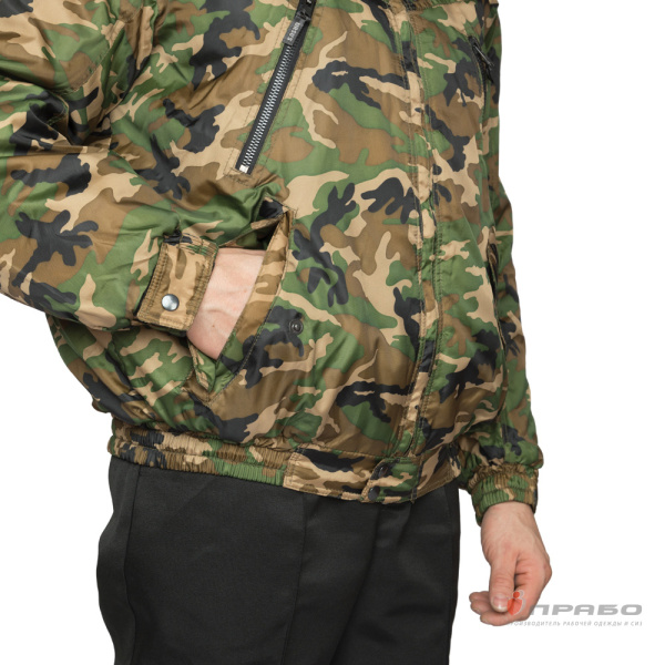 Куртка мужская "Охранник" укороченная КМФ лес