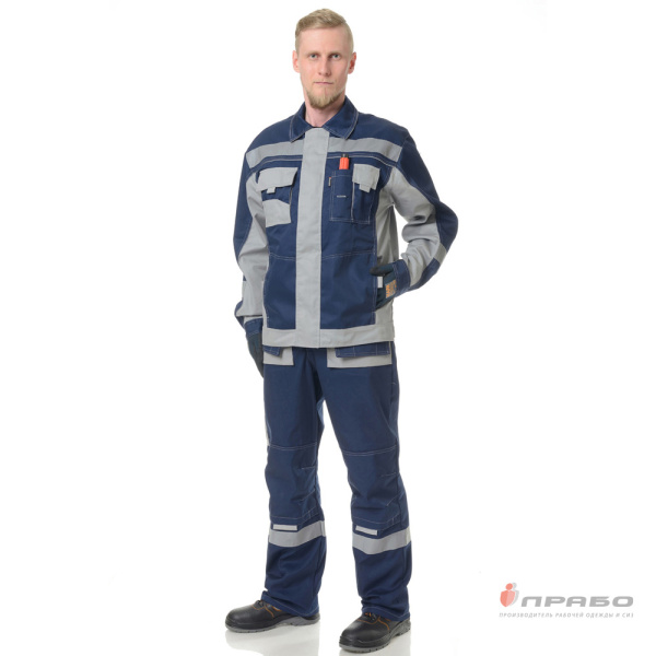 Костюм мужской "Бренд Корпоратив" тёмно-синий/светло-серый