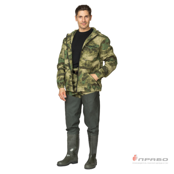 Сапоги рыбацкие ПВХ с верхом из винитола "ПС9 Р" тёмно-зелёные