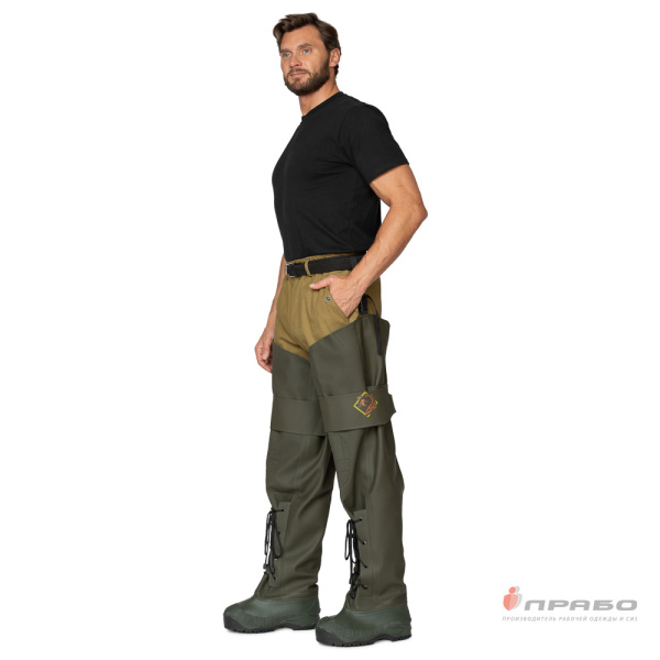 Бахилы рыбацкие шипованные высокие на галоше из ПВХ арт. 130ШУ (90 см) оливковые