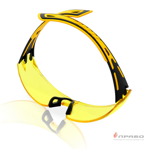 Очки защитные открытые антизапотевающие с двухсторонним покрытием "Компаньон" жёлтые