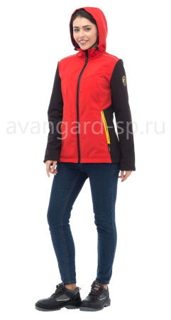 Куртка женская софтшелл "Тайм" с капюшоном