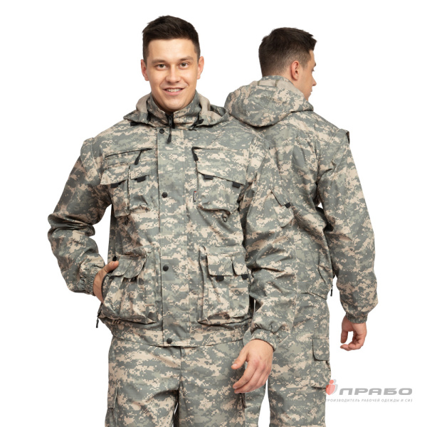 Костюм мужской "Раптор" рип-стоп КМФ цифра 212-05 (куртка и брюки)