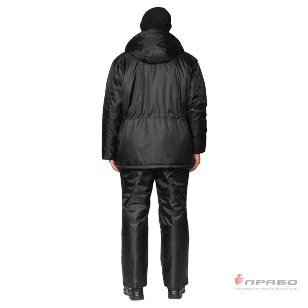 Куртка мужская утеплённая "Альфа" удлинённая чёрная