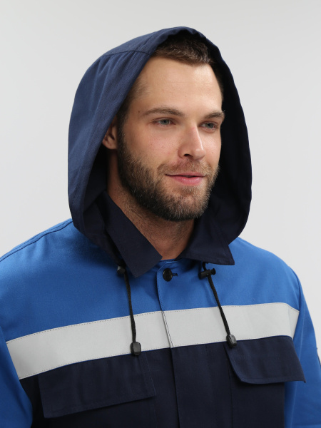 Костюм Эксперт-Антистат МВО NEW (тк.Смесовая,250) брюки, т.синий/васильковый