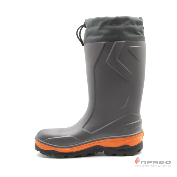 Сапоги "Патриот" с подошвой ПУ/нитрил, КП и КС тёмно-серый/светло-серый
